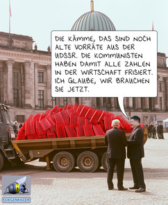 politischer Poster von Czeslaw Gorski - wirtschaft luege